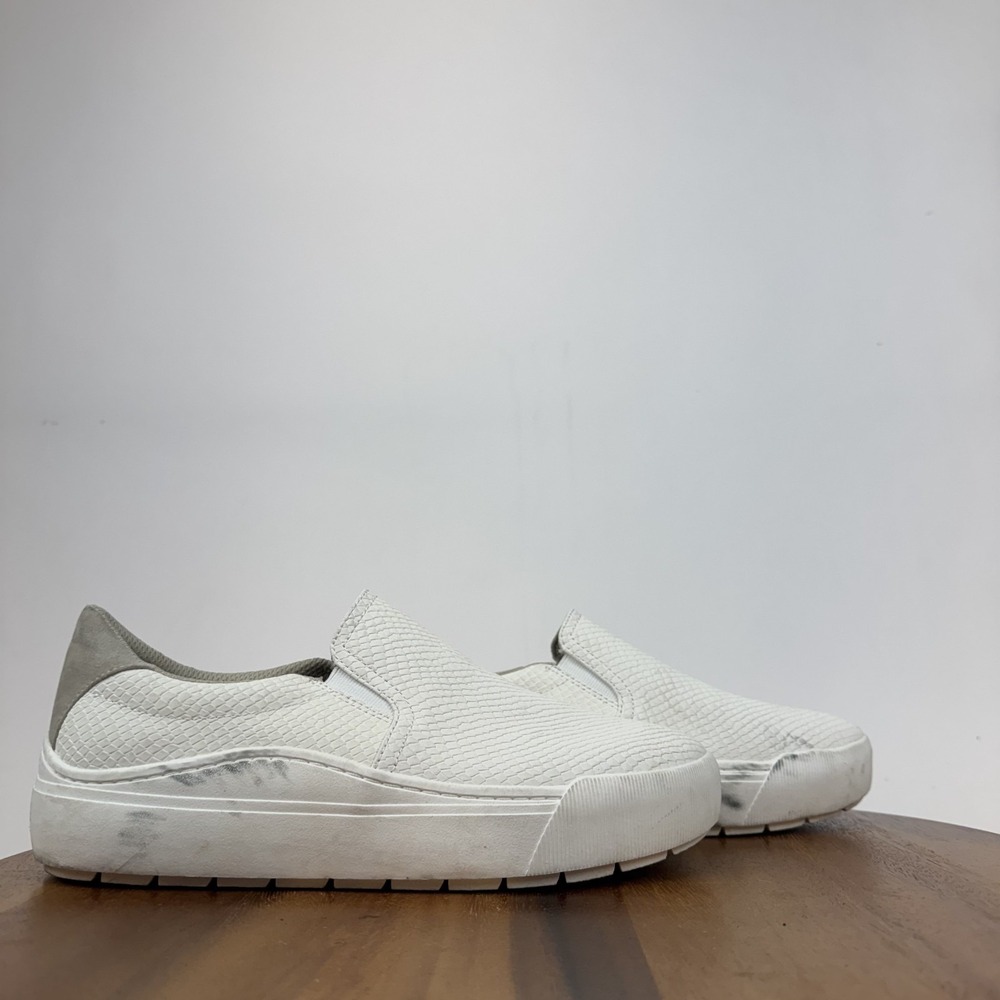 Womens Dr Scholls Time Off Slip On White Platform Comfort Casual Sneakers Sz 9.5